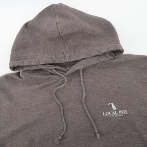 Local Boy Outfitters Hoodie Graphic Pullover Charcoal Gray Mens Large